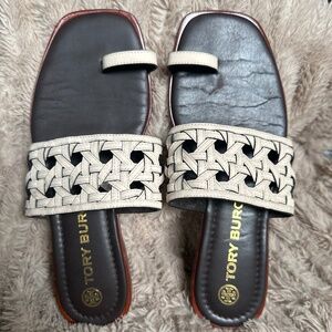 Tory Burch Basket Weave Slides